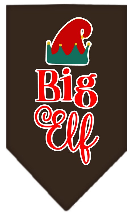 Big Elf Screen Print Bandana Cocoa Small